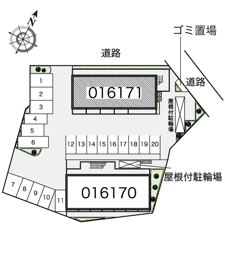 ★手数料０円★枚方市津田東町　月極駐車場（LP）